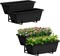 2 Tier Vertical Garden Planter 2 Pack Outdoor Herb Rectangle Raised Garden Beds for Flower Fruit Vegetable Elevated Garden Bed with Drain Holes for Balcony, Patio, Indoor, Black